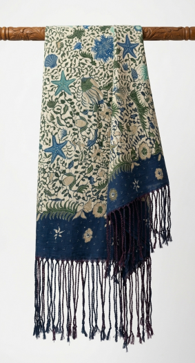 Samudera Nusantara Batik Tulis Cotton Scarf / Shawl